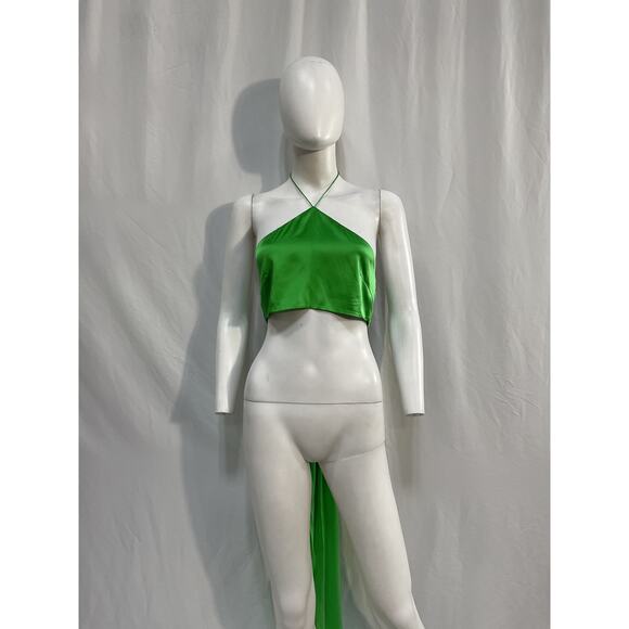 Retrofete 'Mesta' Green Silk Top S - Picture 2 of 5